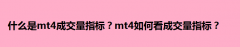 什么是mt4成交量指标？mt4如何看成交量指标？