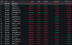 中国概念股一览表上半年跌幅前十的股票分别为：中潜退、深南退、奇信退、腾信退、文化退、必康退、顺利退、易尚退、大通退、*ST宋都